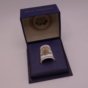 Vintage Royal Worcester 1981 Royal Wedding Thimble - Prince Charles & Lady Diana